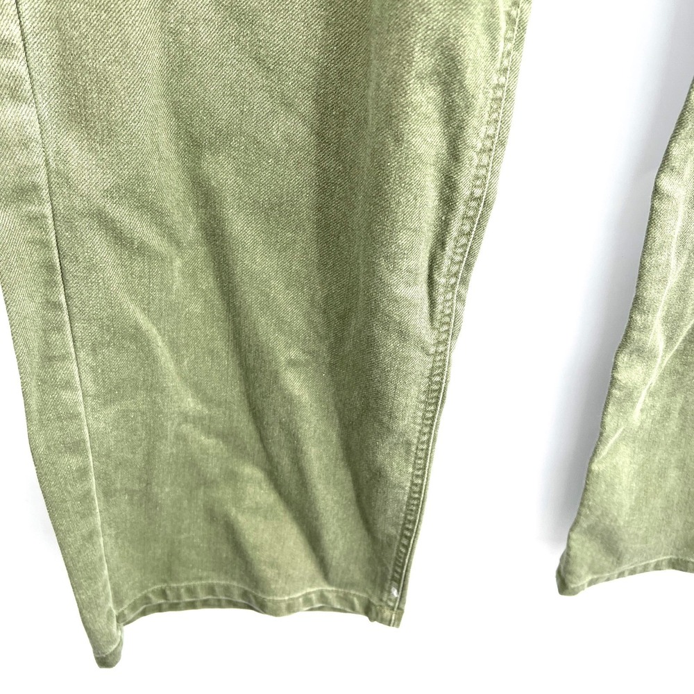Universal Thread army green high rise wide leg jeans casual retro 6 - Picture 5 of 12